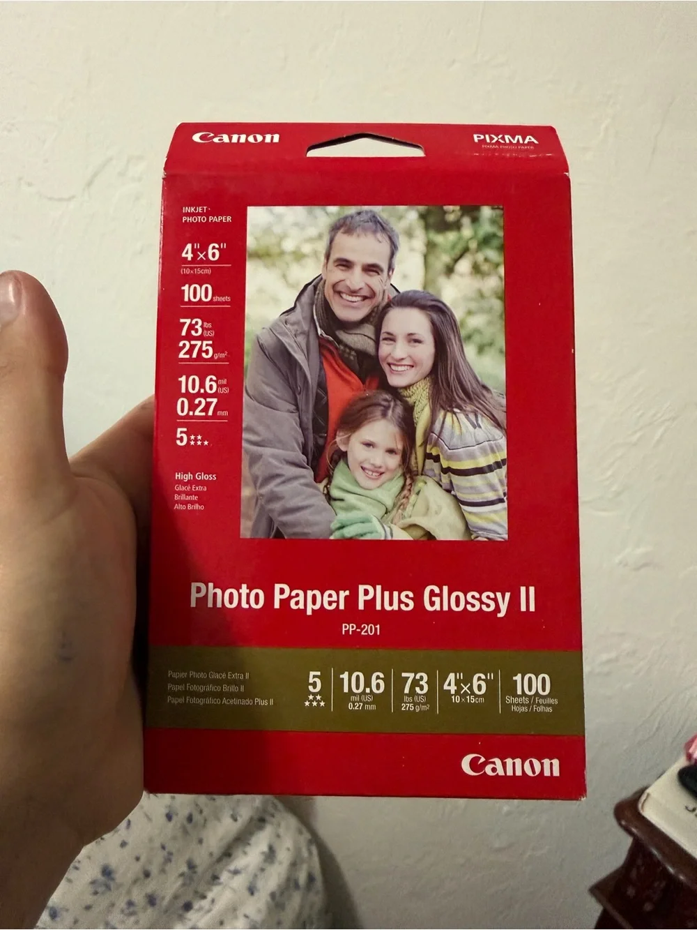 Canon Photo Paper Plus Glossy II - Red and White Packaging